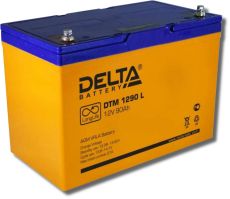 Аккумулятор для ИБП Delta Battery DTM 1290 L 90А/ч-12V для UPS EN болт прямая - 306x169x216
