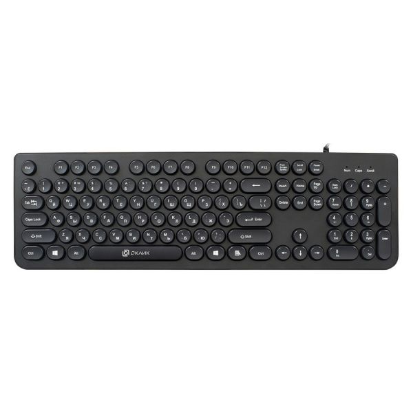 Клавиатура проводная Oklick 400MR USB, мембранная, черный, [1070512]